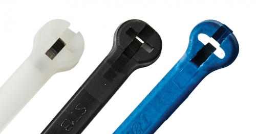 Cable ties with metal tongue